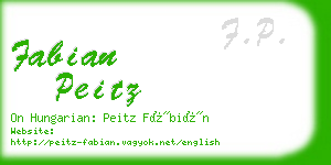 fabian peitz business card